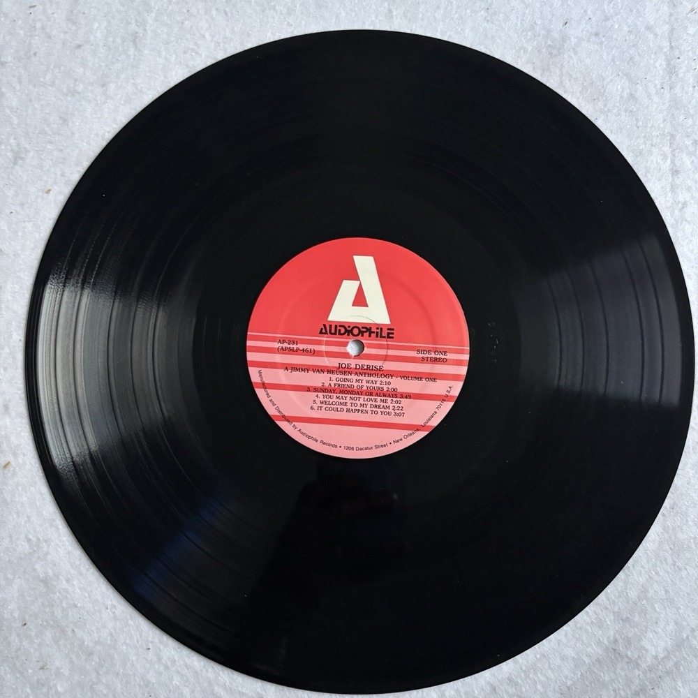 Joe Derise Jazz LP Jimmy Van Heusen Anthology Vol 1 Audiophile AP-231 Stereo - Picture 3 of 4